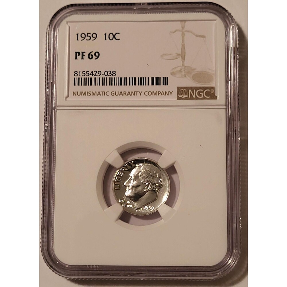 1959 Roosevelt Dime Proof PF69 NGC